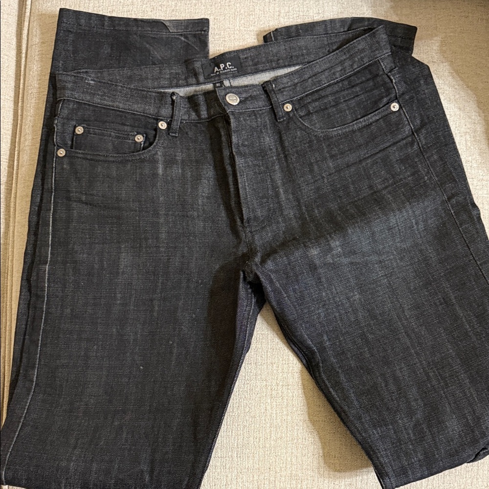 A.P.C. Men's Dark Gray Slim Jeans